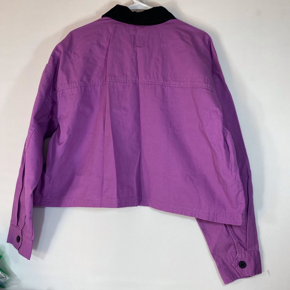 💜BOGO Purple Jean Jacket with Black Collar - Picture 2 of 3